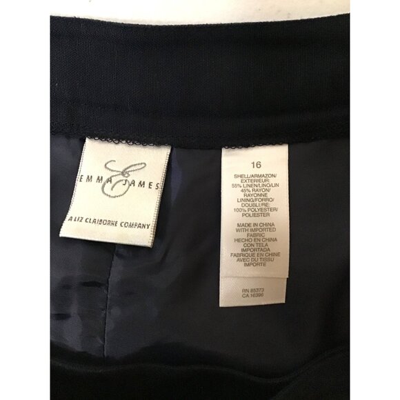 EMMA JAMES-WOMENS A-LINE MIDI SKIRT BUTTON FRONT CLOSURE FULLY LINE BLUE SIZE 16 - Picture 3 of 6
